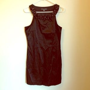 Super cute black dress with flattering neckline
